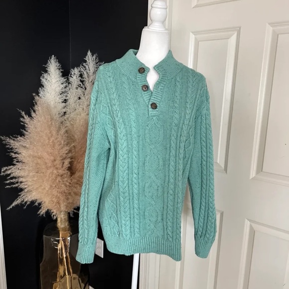 L.L. Bean Men's Bean's Heritage Soft Cotton Fisherman Sweater
Size Large Tall - Picture 3 of 12